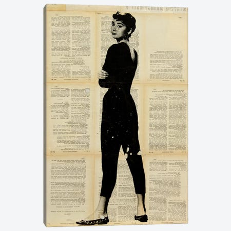Audrey Hepburn Canvas Print #DSU8} by Dane Shue Canvas Art Print