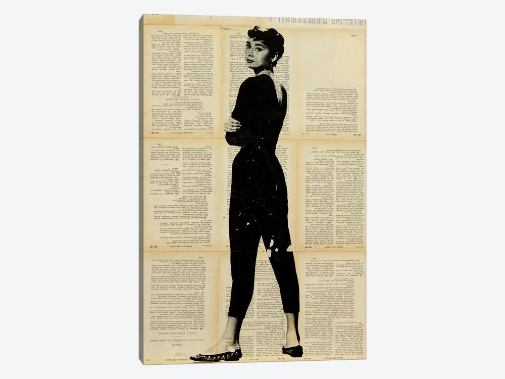 Audrey Hepburn by Dane Shue 1-piece Canvas Print