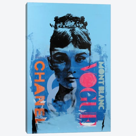 Audrey Hepburn Canvas Print #DSU9} by Dane Shue Canvas Art Print