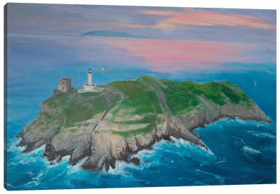 Giraglia Lighthouse Canvas Art Print - Dina Aseeva