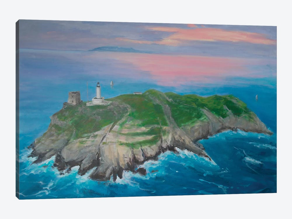 Giraglia Lighthouse by Dina Aseeva 1-piece Canvas Art Print