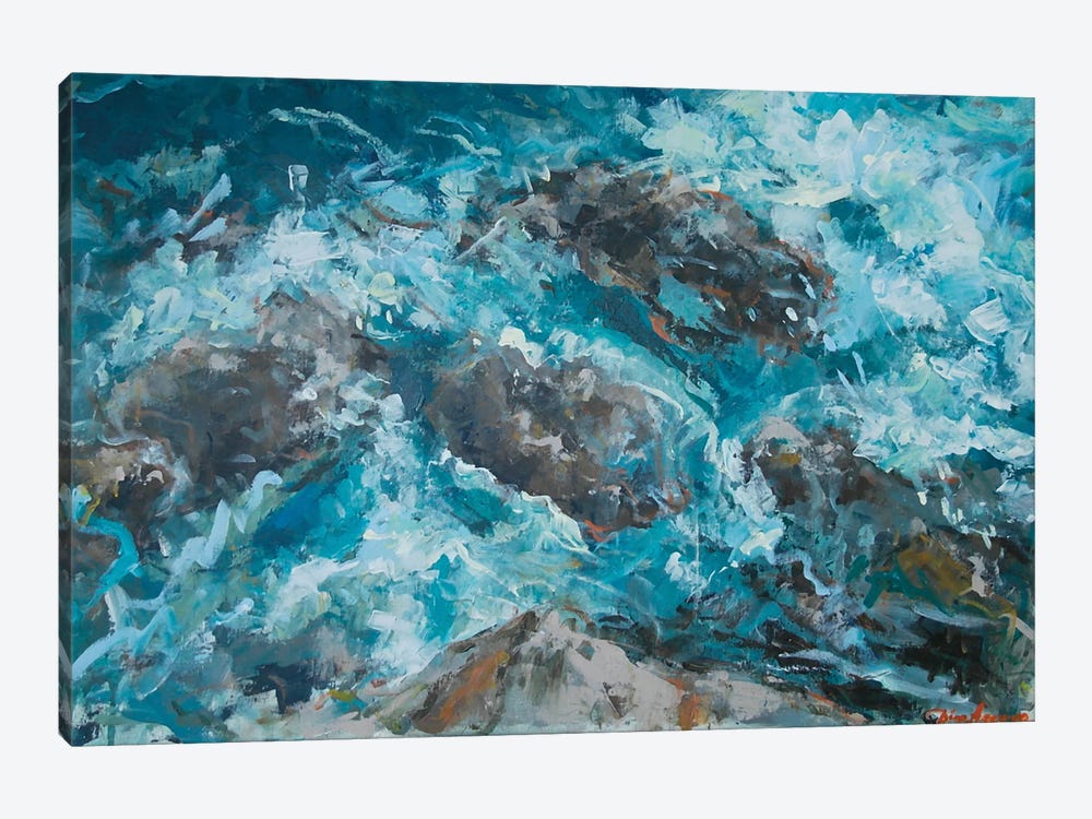 Waters And Rocks Of Aegean Sea by Dina Aseeva 1-piece Canvas Print