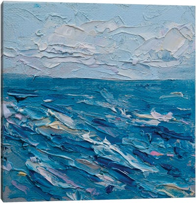 North Atlantic Ocean - Blue And Gray Canvas Art Print - Dina Aseeva