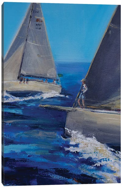 Rolex Giraglia - Chasing The Wind Canvas Art Print - Dina Aseeva