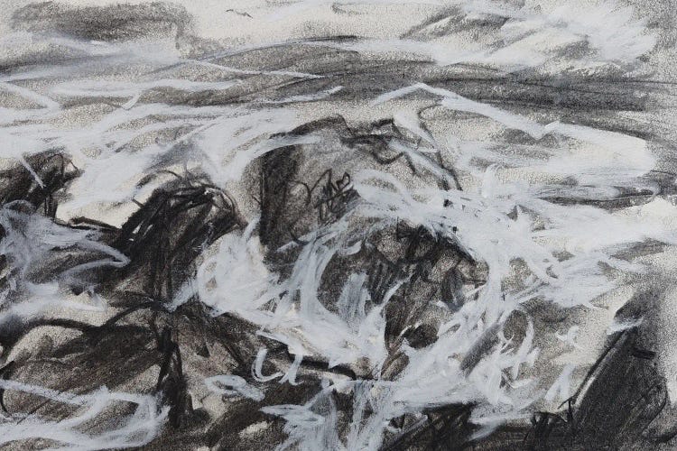 Lance Aux Epines - Atlantic Coast - Waves Embracing Rocks by Dina Aseeva wall art