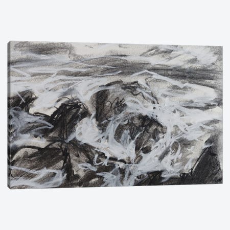 Lance Aux Epines - Atlantic Coast - Waves Embracing Rocks Canvas Print #DSV51} by Dina Aseeva Canvas Art Print
