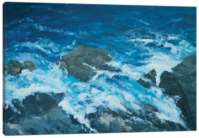 Dark Aegean Sea Canvas Art Print - Dina Aseeva