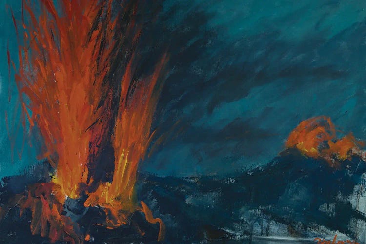 Eruption Of Stromboli by Dina Aseeva wall art