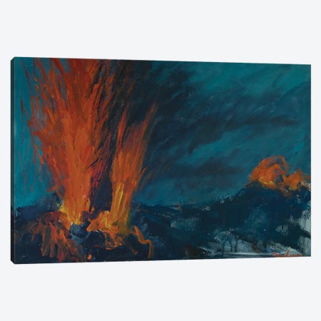 Eruption Of Stromboli Canvas Print #DSV8} by Dina Aseeva Canvas Artwork