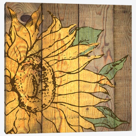 Rustic Sunflower II Canvas Print #DSZ11} by Diane Stimson Canvas Print