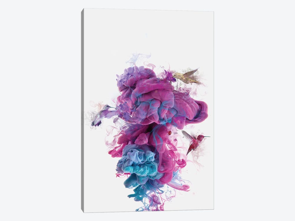 Hummingbirds Ink by Dániel Taylor 1-piece Canvas Print