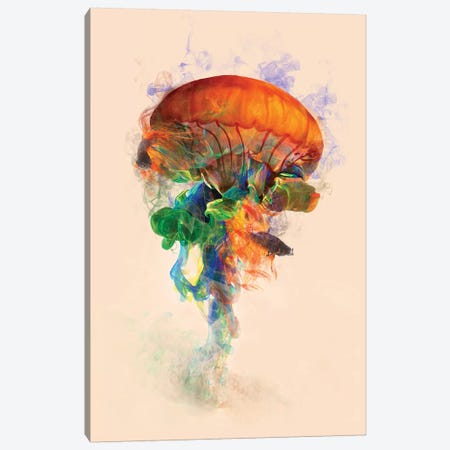 Jellyfish Ink Canvas Print #DTA26} by Dániel Taylor Canvas Art Print