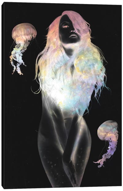 Medusa Canvas Art Print - Double Exposure Photography