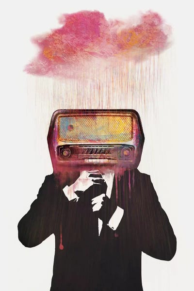 Radiohead by Dániel Taylor framed canvas print