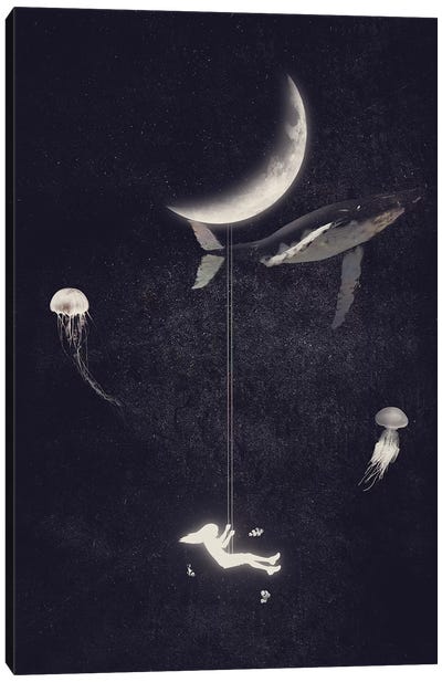 Swing Paradise Canvas Art Print - Whale Art