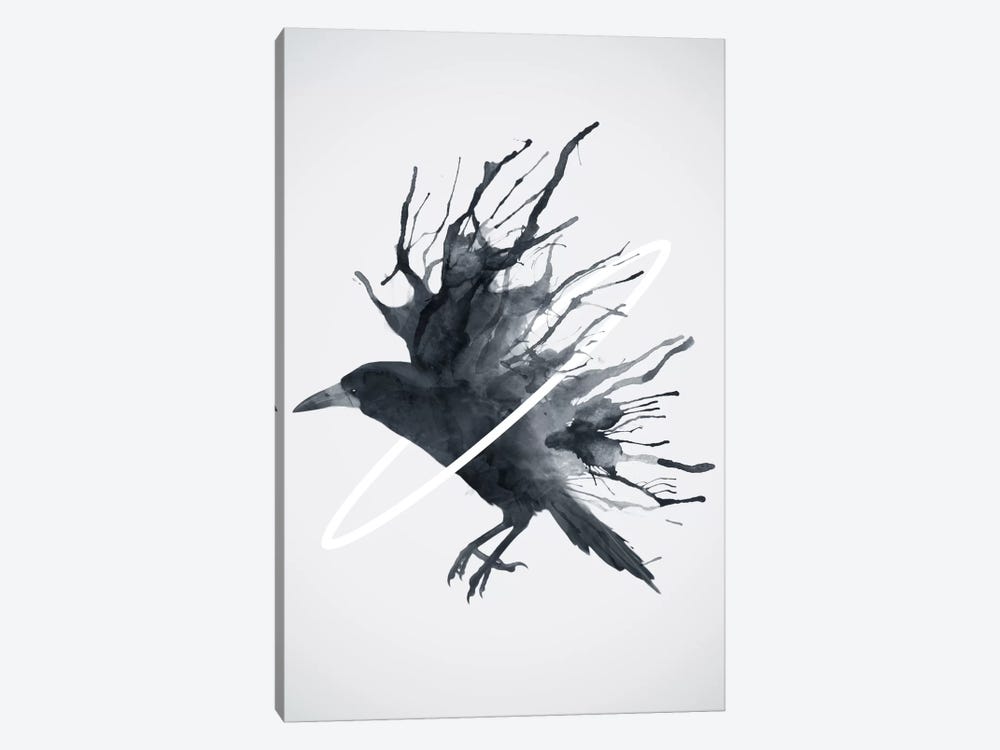 Crow by Dániel Taylor 1-piece Canvas Art