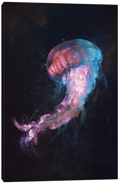 Space Flow Canvas Art Print - Sea Life Art