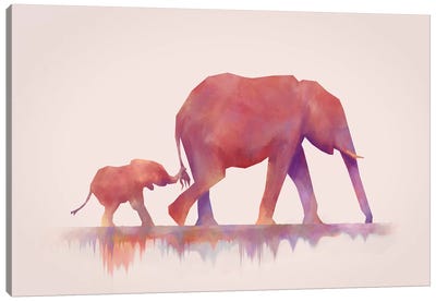 Colors To Life Canvas Art Print - Elephant Art