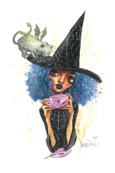 Witches: Razz And Gargoyle Cat by Dustin Bailard