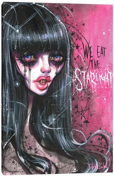 Vika Starlight Vampire Canvas Art Print - Vampire Art
