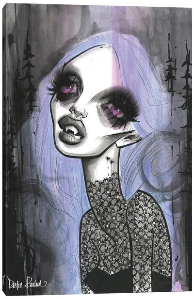 Forever Lilac Canvas Art Print - Lowbrow Femme Fatales