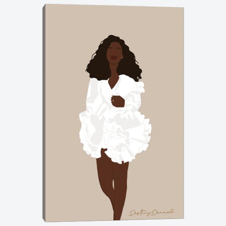 Black Girling Canvas Print #DTD23} by Destiny Darcel Art Print