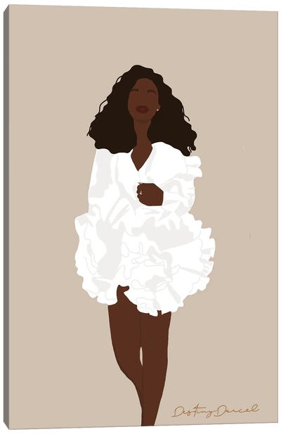 Black Girling Canvas Art Print - Destiny Darcel