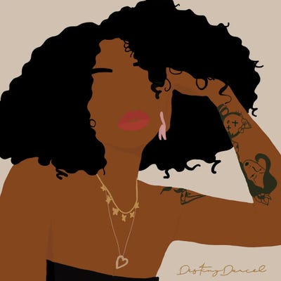 Big Hair by Destiny Darcel canvas print