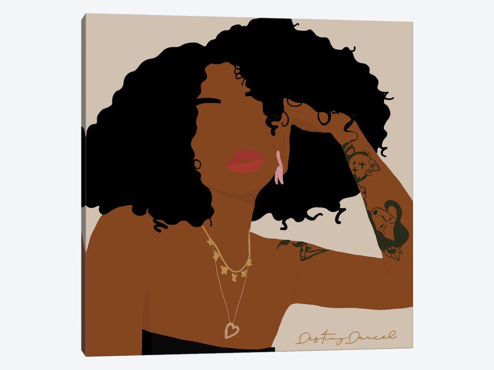 Big Hair by Destiny Darcel 1-piece Canvas Art Print