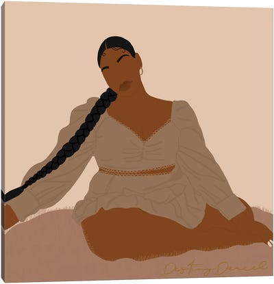 Black Woman Canvas Art Print - Body Positivity Art