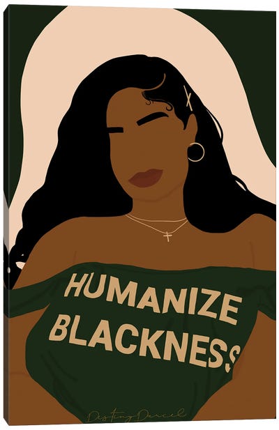 Humanize Blackness Canvas Art Print - Black Lives Matter Art