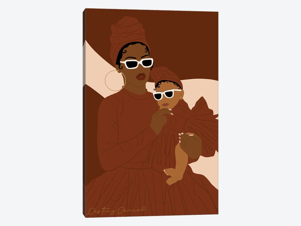 Twinning With Mama by Destiny Darcel 1-piece Canvas Print