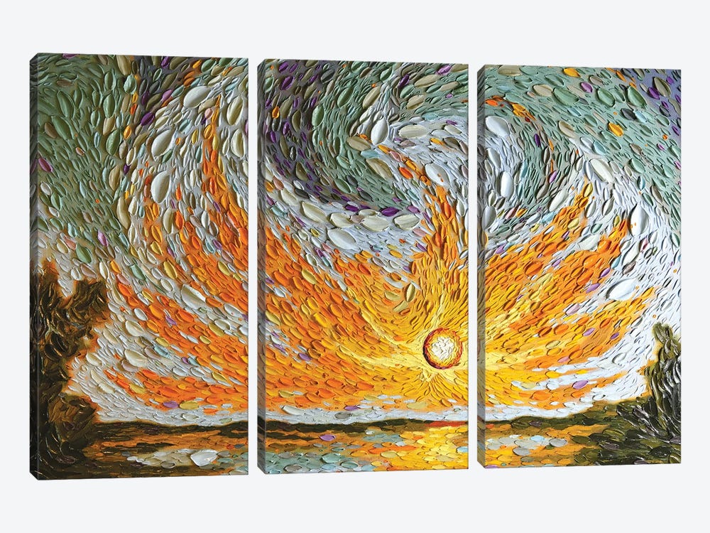 Jacob's Sky  by Dena Tollefson 3-piece Canvas Art