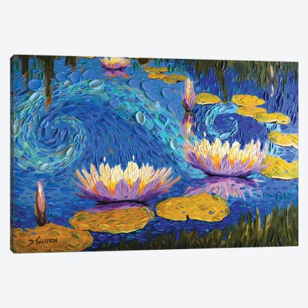 Lilac Lily Pond  Canvas Print #DTO15} by Dena Tollefson Canvas Art