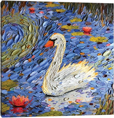 Oh Blessed Day  Canvas Art Print - Swan Art