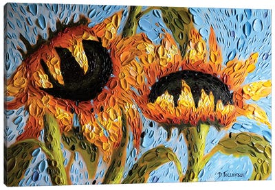 Soothing Sunflowers  Canvas Art Print - Sunflower Art