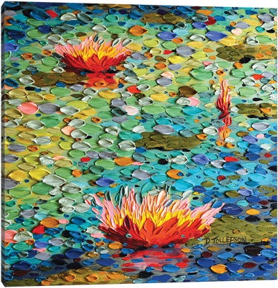 Summertime Glory  Canvas Art Print - Water Lilies Collection