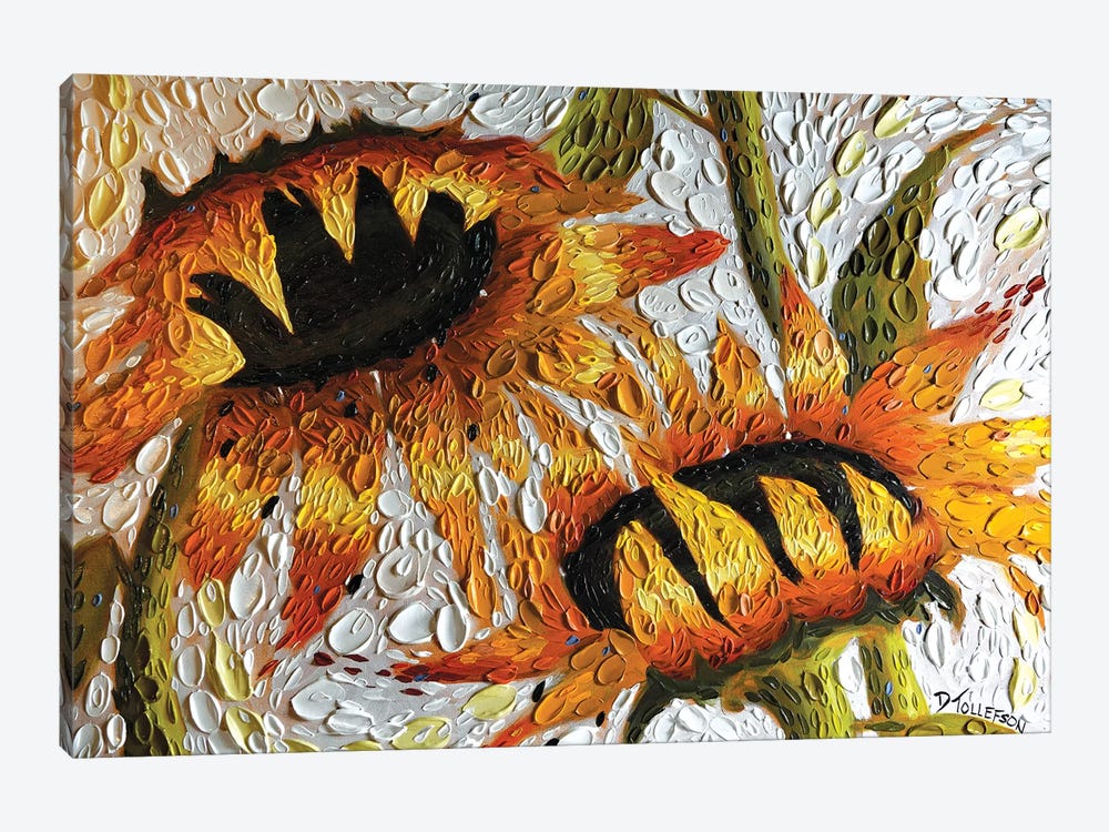 Sunflower Embrace  by Dena Tollefson 1-piece Canvas Print