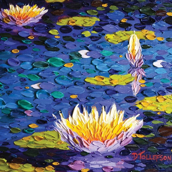 Water Lilies Collection: Symphony in Blue  by Dena Tollefson