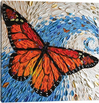 The Monarch Journey I Canvas Art Print - Monarch Metamorphosis