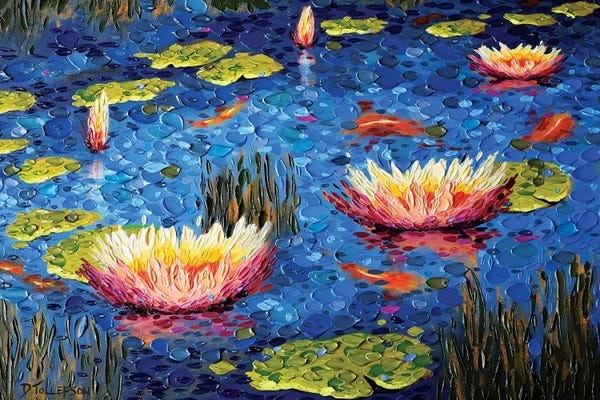 Water Lilies Collection: Koi Pond Joy by Dena Tollefson
