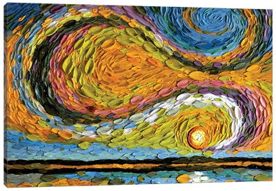 Chartreuse Sky  Canvas Art Print - Artists Like Van Gogh