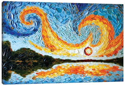 Moses's Sky Canvas Art Print - Artists Like Van Gogh