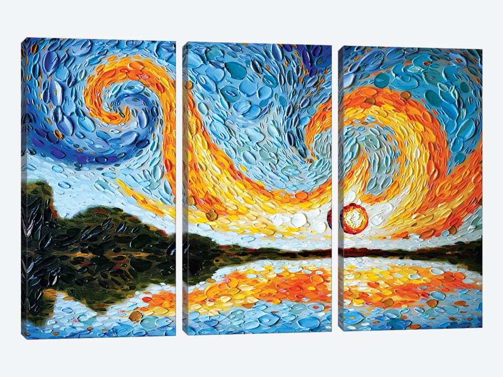 Moses's Sky by Dena Tollefson 3-piece Canvas Art Print