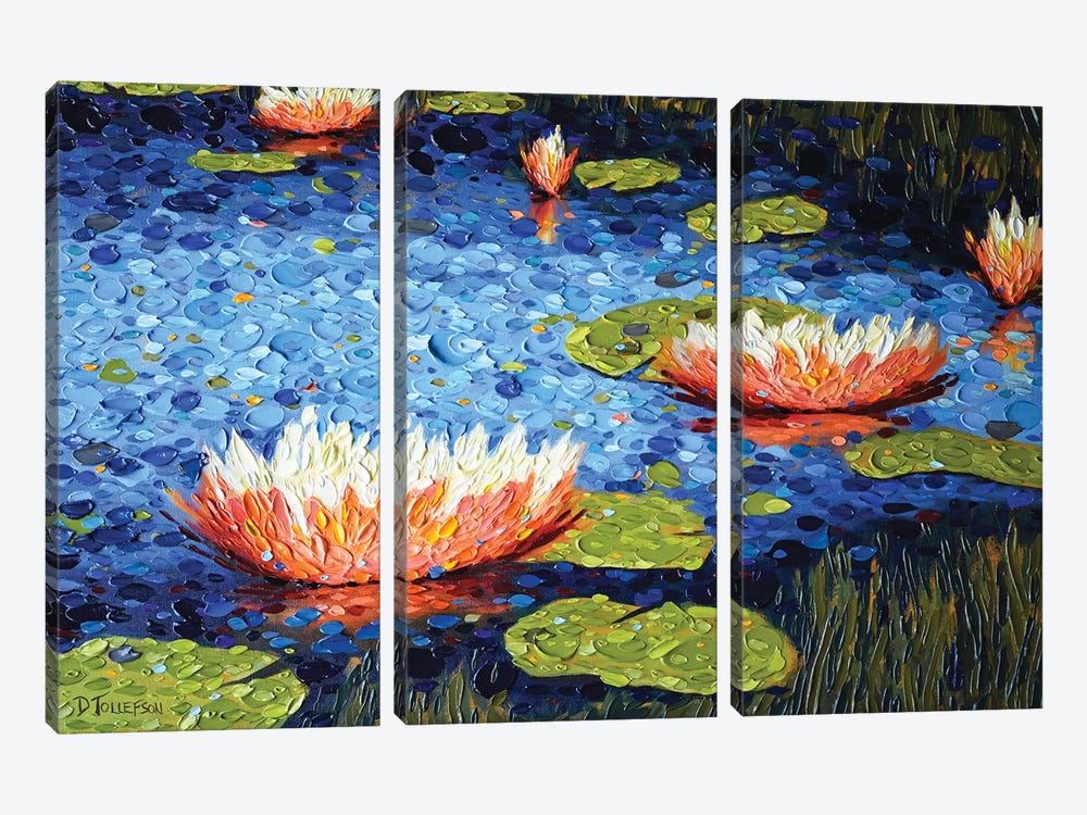 Jacqueline's Pond by Dena Tollefson 3-piece Canvas Art Print