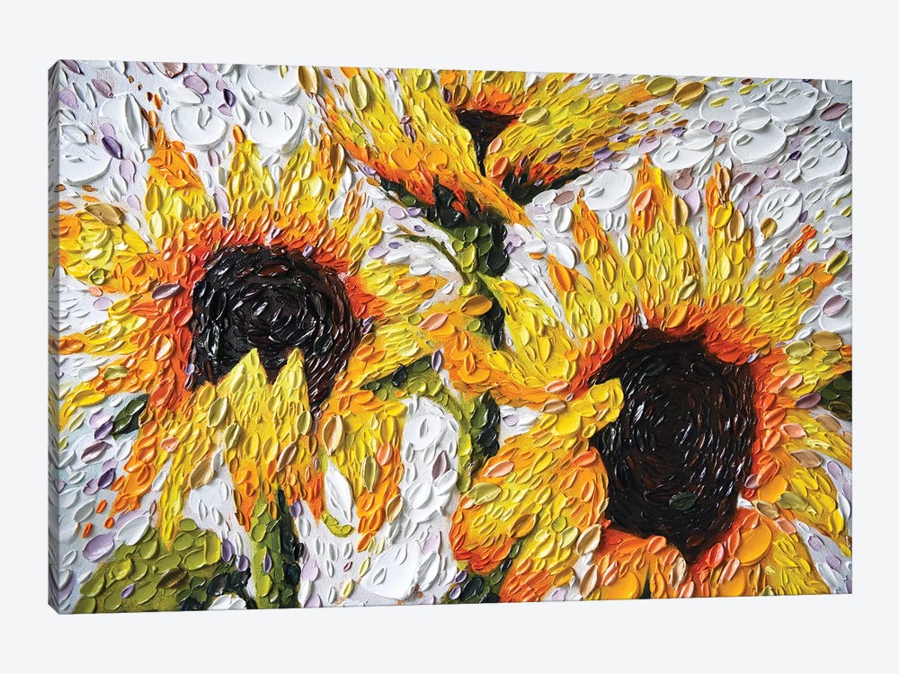 Joyful Sunflowers by Dena Tollefson 1-piece Canvas Artwork