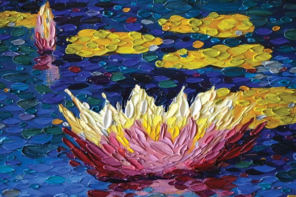 Water Lilies: Lilies In Mauve by Dena Tollefson