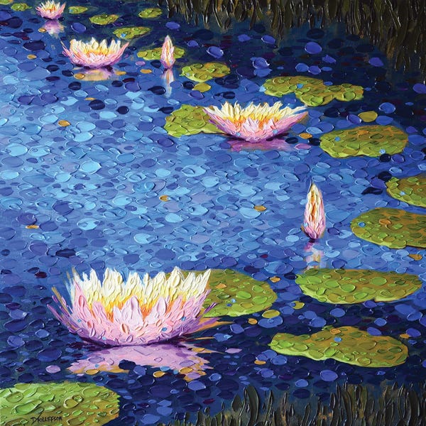 Water Lilies: Serenity in Pink by Dena Tollefson