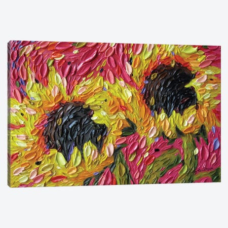 Fiesta Sunflowers Canvas Print #DTO65} by Dena Tollefson Art Print