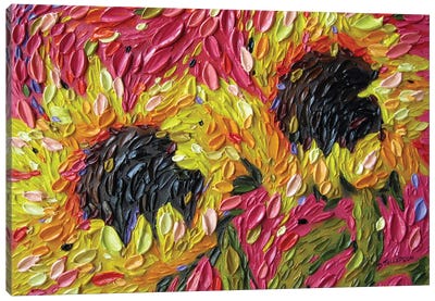 Fiesta Sunflowers Canvas Art Print - Dena Tollefson